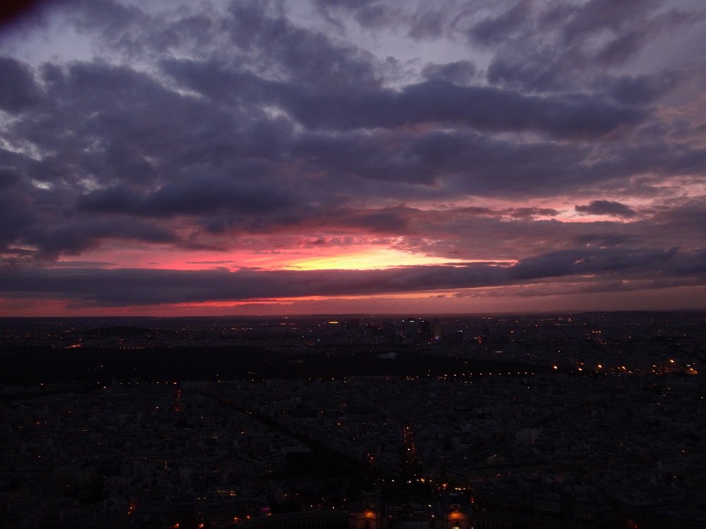 Sunset on the Eiffel Tower