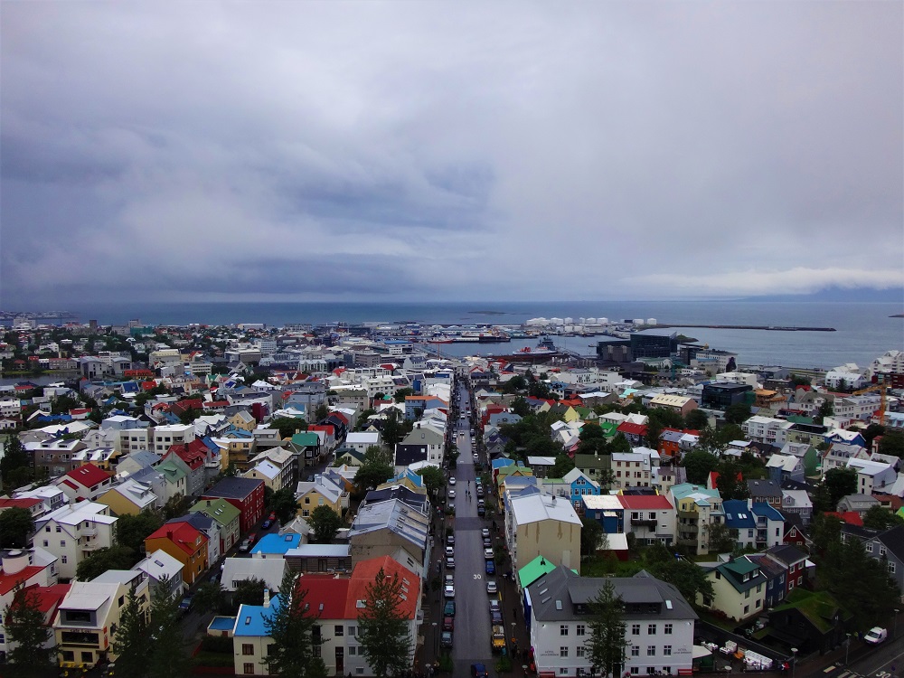 Reykjavik from the top of Hallgrímskirkja